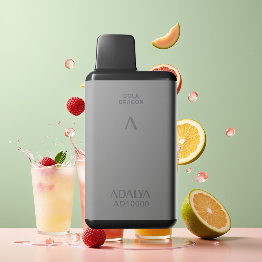 Adalya AD 10000 Puffs Einweg-Vape Space Grau – 14 ml E-Liquid, 2% Nikotin, USB-C, Schweiz Großhandel