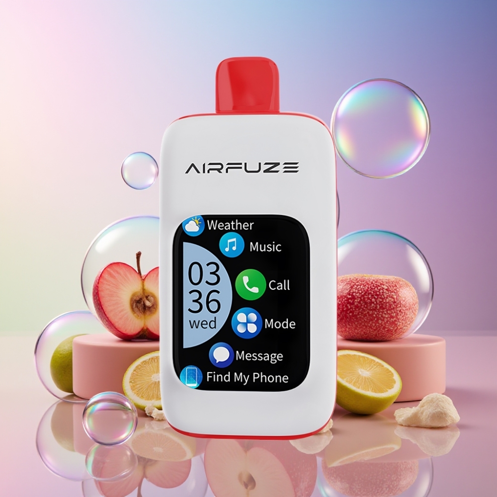 AirFuze Smart 30000 Puffs Disposable Pod – 5% Nikotin, 900mAh, Typ-C, Schweiz Großhandel – Dreifach Apfel