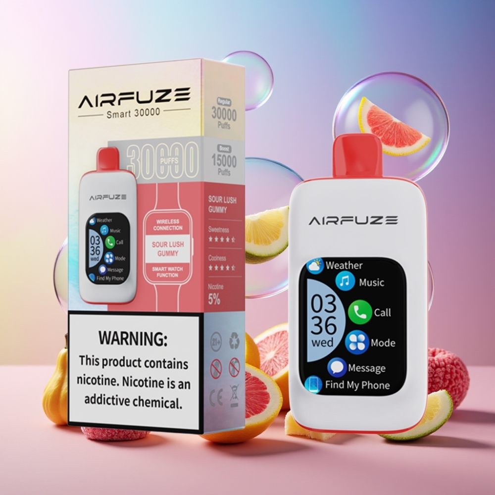 AirFuze Smart 30000 Puffs Disposable Pod - 5% Nikotin, 900mAh, Typ-C, Schweiz Großhandel - Sauerer Gummibärchen Geschmack