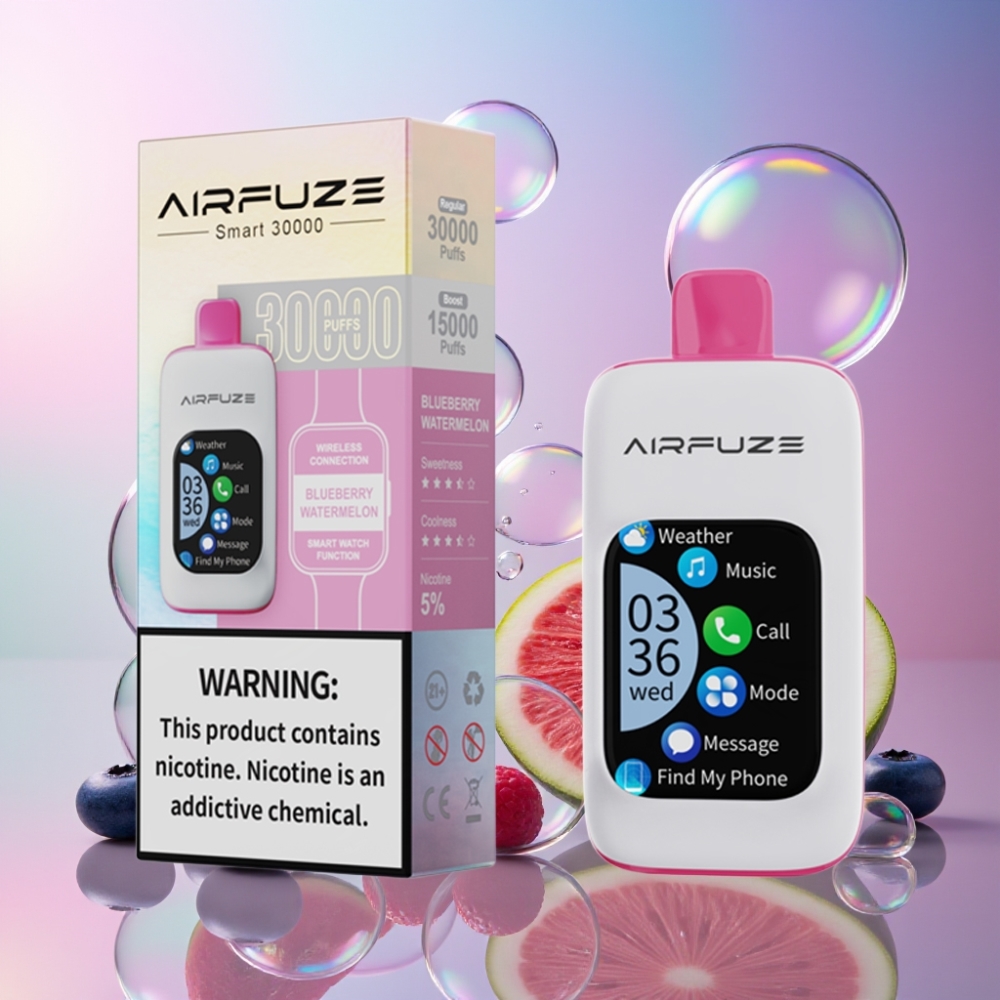 AirFuze Smart 30000 Puffs Disposable Pod Schweiz Großhandel – 5% Nikotin, 900mAh, Type-C, Blaubeere Wassermelone