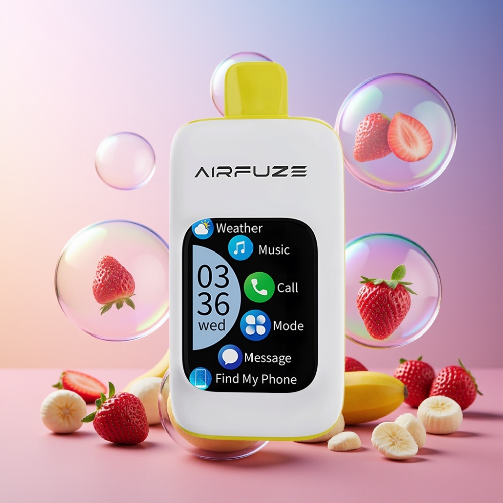 AirFuze Smart Pro 40000 Puffs Einweg-Vape Erdbeer Banane Schweiz Großhandel – 900mAh, 20ML, 2%/5%
