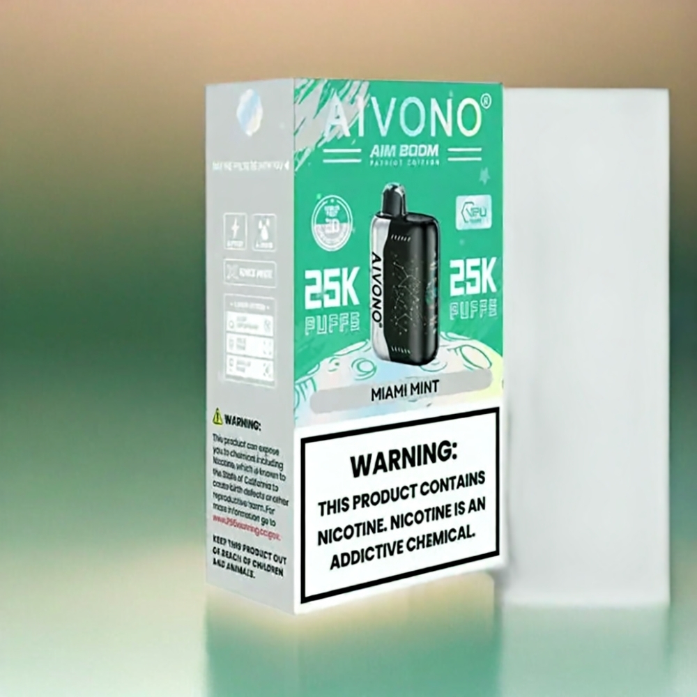 Aivono AIM BOOM 25000 Puffs 0%/2%/3%/5% Nikotin 28ml 650mAh Schweiz Großhandel Miami Minze