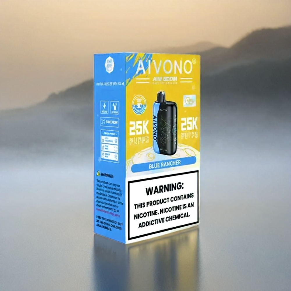 Aivono AIM BOOM 25000 Puffs Schweiz Großhandel 0%-5% Nikotin 28ml 650mAh Blauer Rancher