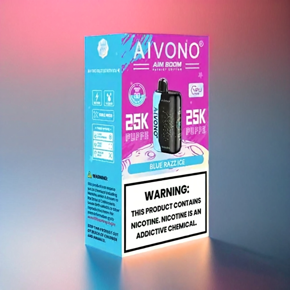 Aivono AIM BOOM 25000 Puffs Schweiz Großhandel 28ml 650mAh Type-C Blauer Razz Eis