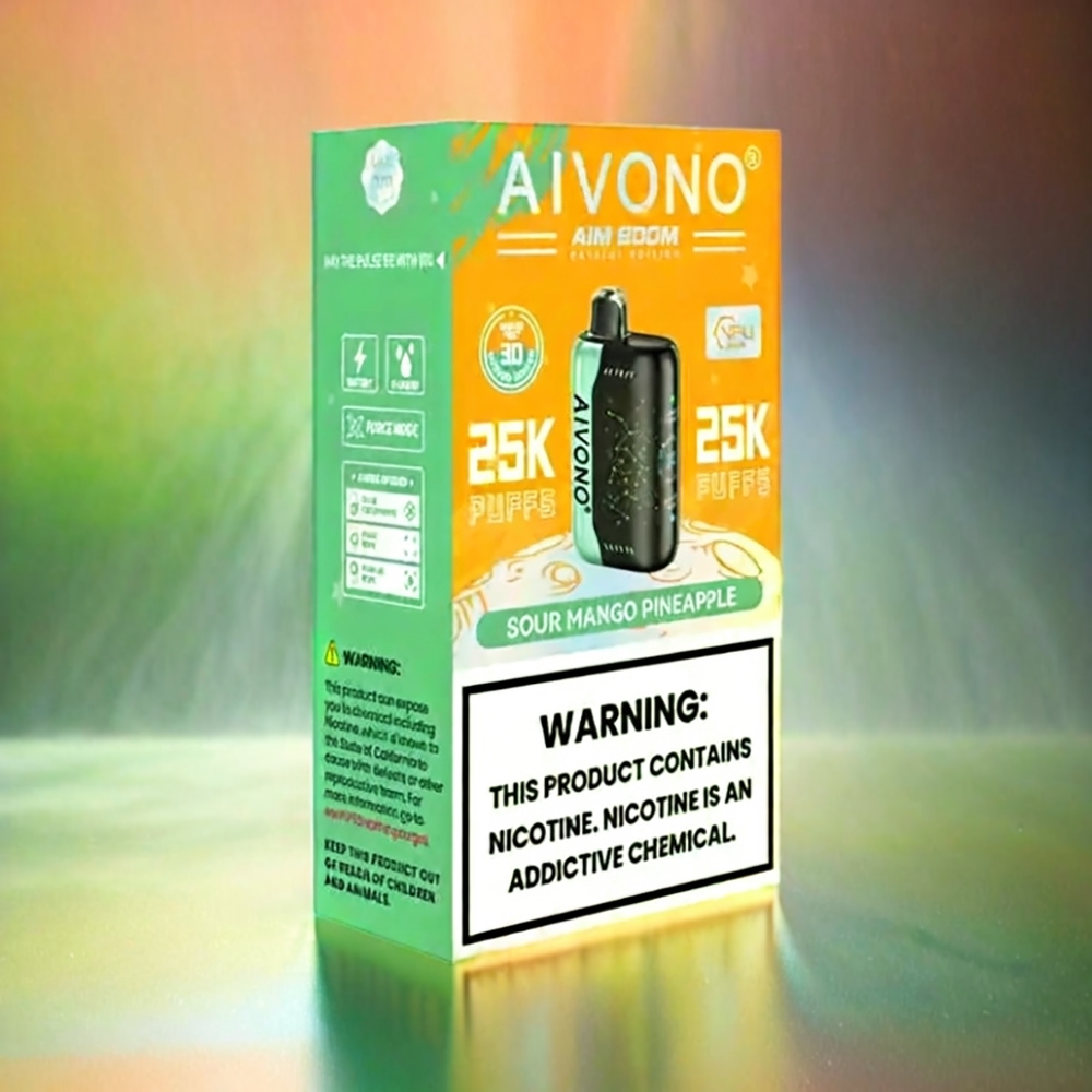 Aivono AIM BOOM 25000 Puffs Schweiz Großhandel 28ml E-Liquid 650mAh Battery Sour Mango Pineapple