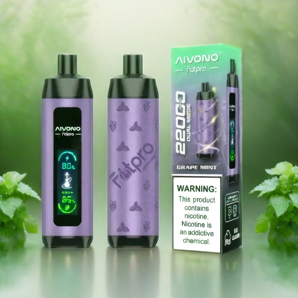 Aivono AIM FATPRO 22000 Puffs 28ml 600mah 0,6 Ohm Mesh Schweiz Großhandel Grape Minze