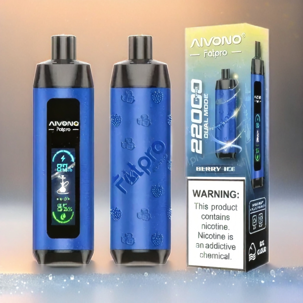 Aivono AIM FATPRO 22000 Puffs Berry Ice Schweiz Großhandel – 5% Nicotine, 22000 Puffs, 28ml E-liquid, 0.6 ohm Mesh Coil