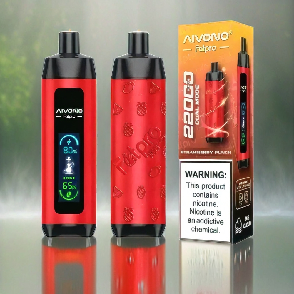 Aivono AIM FATPRO 22000 Puffs Schweiz Großhandel – 28ml E-Liquid, 5% Nikotin, Erdbeer-Punch (Strawberry Punch)