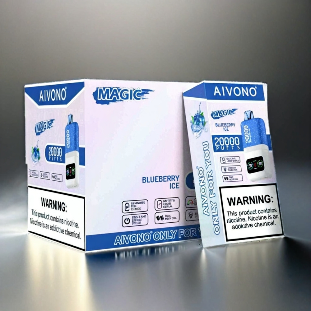 Aivono AIM MAGIC 20000 Puffs Schweiz Großhandel – 20.000 Züge, 5% Nikotin, Typ-C, 600mAh, Heidelbeer-Eis