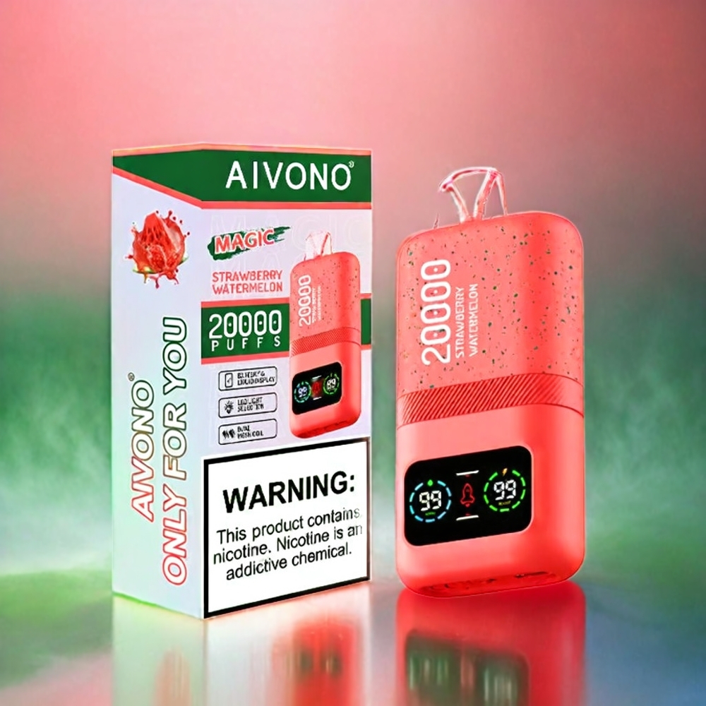 Aivono AIM MAGIC 20000 Puffs Schweiz Großhandel – 20.000 Züge, 5% Nikotin, Typ-C, Erdbeer-Wassermelone