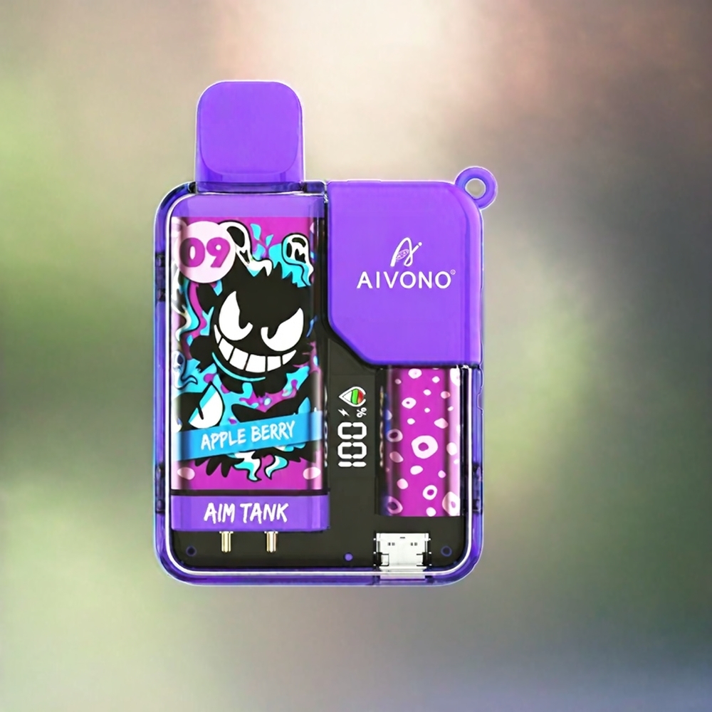 Aivono AIM-TANK 9500 Puffs 18ml 650mAh LCD Display 1.2ohm Mesh Coil Apfel-Beere Schweiz großhandel