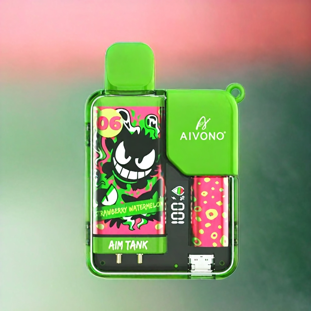 Aivono AIM-TANK 9500 Puffs Schweiz Großhandel – 18ml E-Liquid, 650mAh Akku, LCD-Display – Erdbeer-Wassermelone