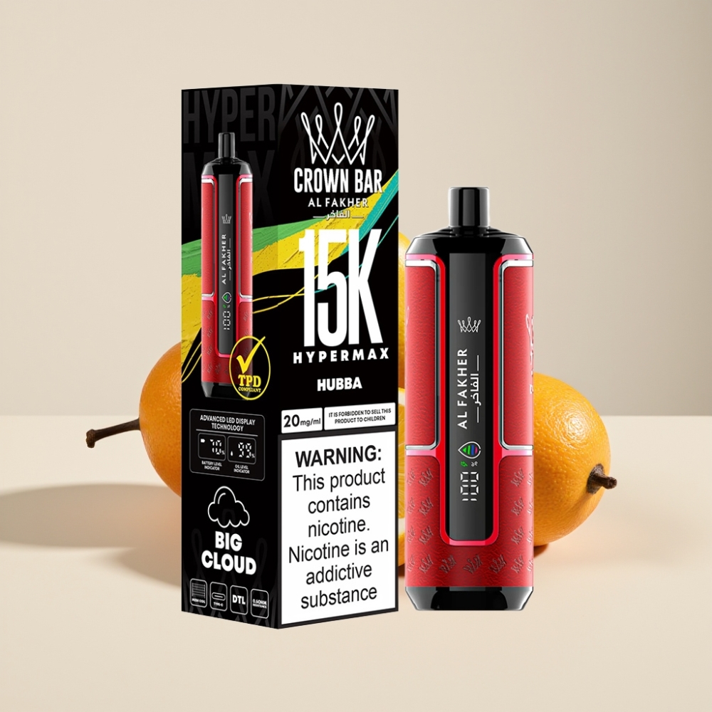 Al Fakher Crown Bar 15K Hypermax Einweg-Vape Kit – 22ml, 600mAh, 15.000 Züge, Schweiz Großhandel