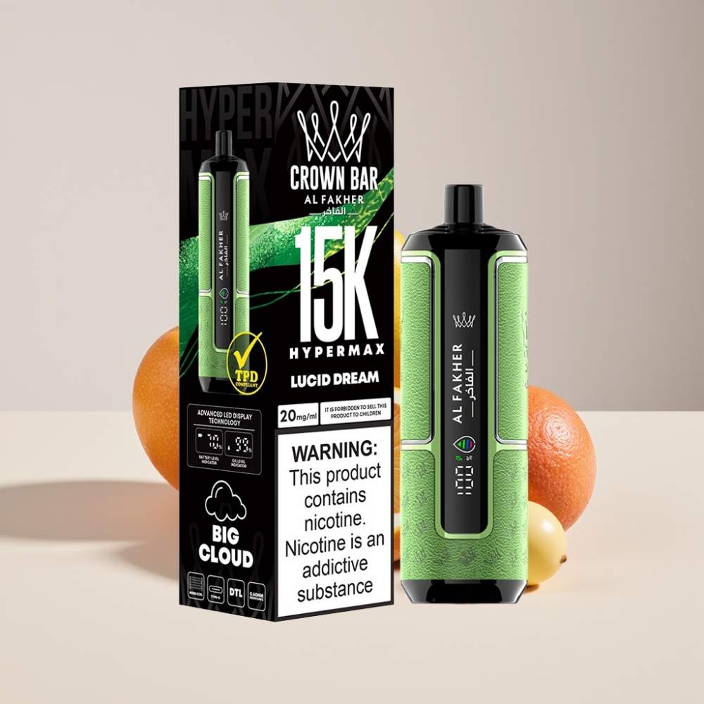 Al Fakher Crown Bar 15K Hypermax Einweg-Vape Kit – 22ml, 600mAh, Type-C, 15.000 Züge, Schweiz Großhandel