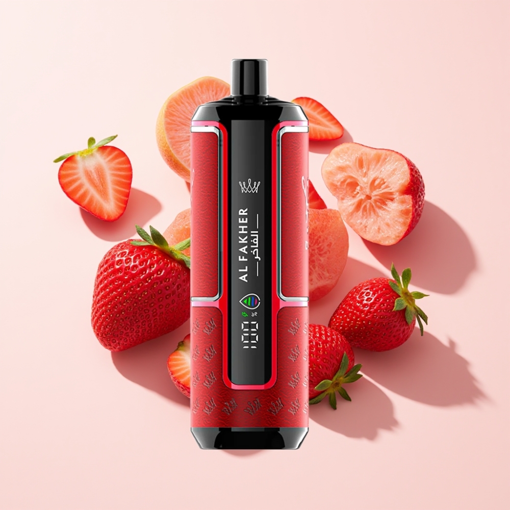 Al Fakher Crown Bar 15K Hypermax Einweg-Vape Kit Erdbeer Punsch – 22ml, 600mAh, USB-C, 15.000 Züge, Schweiz Großhandel