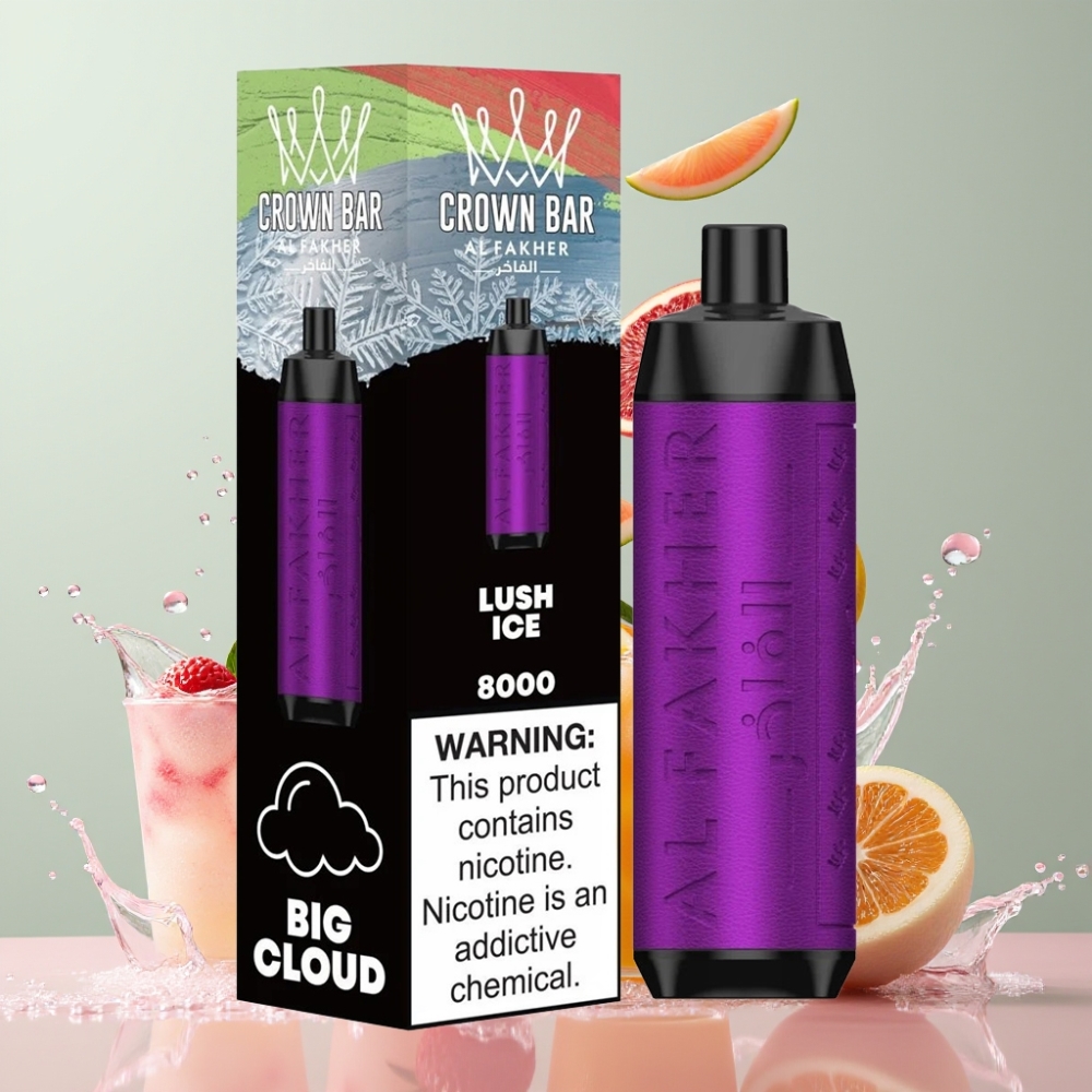 Al Fakher Crown Bar 8000 Crystal Einweg-Vape Eisige Frische – 18ml, 5mg, 8000 Züge, Schweiz Großhandel