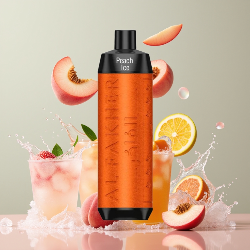 Al Fakher Crown Bar 8000 Crystal Einweg-Vape Pfirsich Eis – 18ml, 5mg, 8000 Züge, Schweiz Großhandel