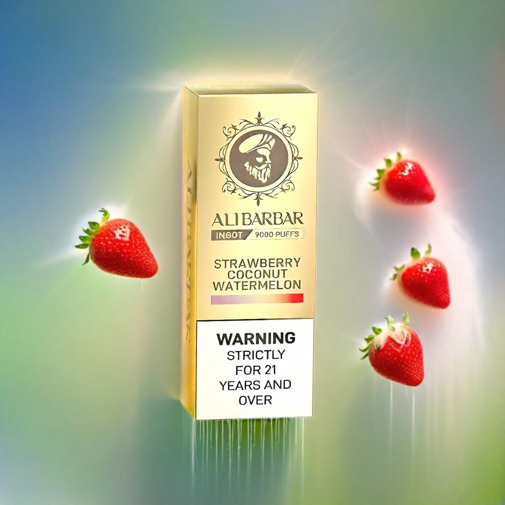 Alibarbar Ingot 9000 Puffs Vape Erdbeere Kokosnuss Wassermelone, 22ml E-Liquid, 2350mAh, 9000 Puffs, Schweiz großhandel