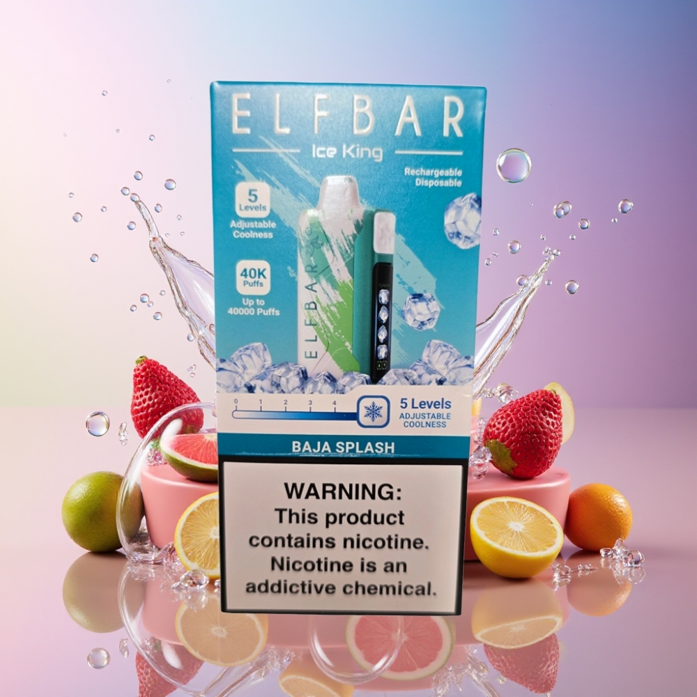 Elf Bar Ice King 40000 Puffs Einweg-Vape Baja Splash – 20ml E-Liquid, 5% Nikotin, 850mAh Akku, Schweiz Großhandel