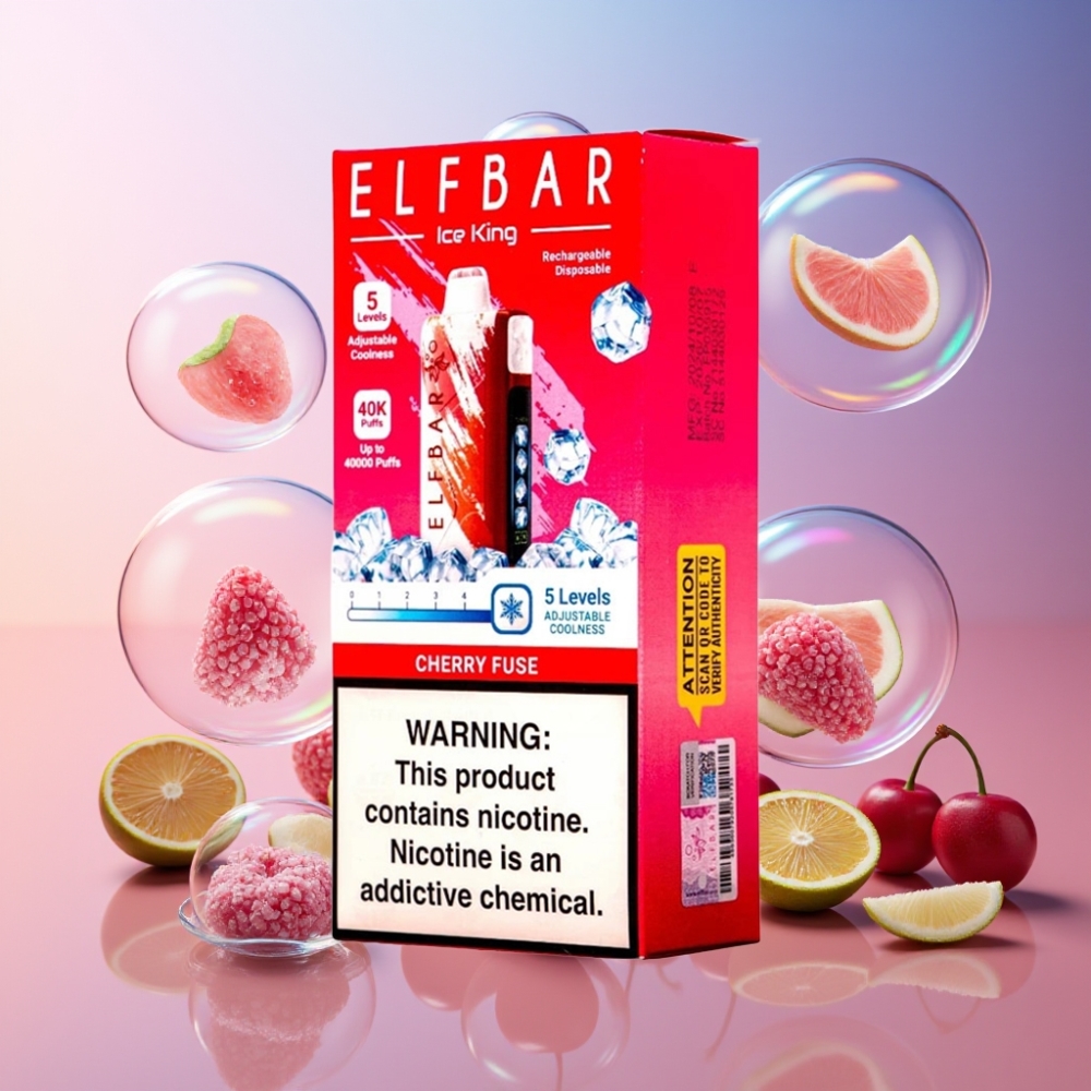 Elf Bar Ice King 40000 Puffs Einweg-Vape Kirschfuse – 20ml E-Liquid, 5% Nikotin, 850mAh Akku, Schweiz Großhandel