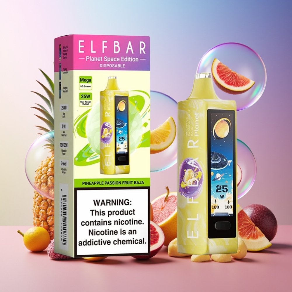 Elf Bar Planet 25000 Puffs Einweg-Vape Ananas Maracuja Baja, 5% Nikotin, 18ml, 800mAh, Schweiz Großhandel