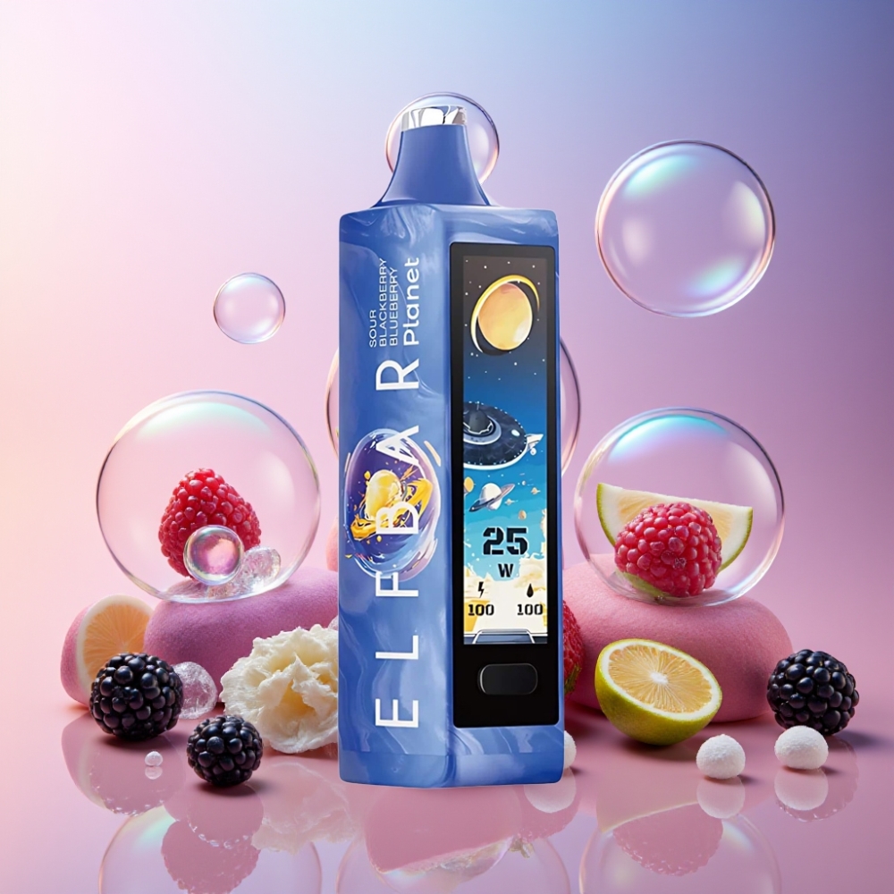 Elf Bar Planet 25000 Puffs Einweg-Vape Schweiz Großhandel – 5% Nikotin, 18ml, 800mAh, saure Brombeere Heidelbeere