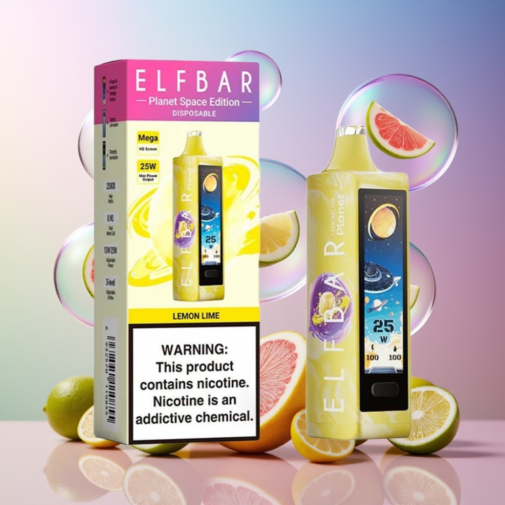Elf Bar Planet 25000 Puffs Einweg-Vape Zitrone Limette - 5% Nikotin, 18ml, 800mAh, Schweiz Großhandel