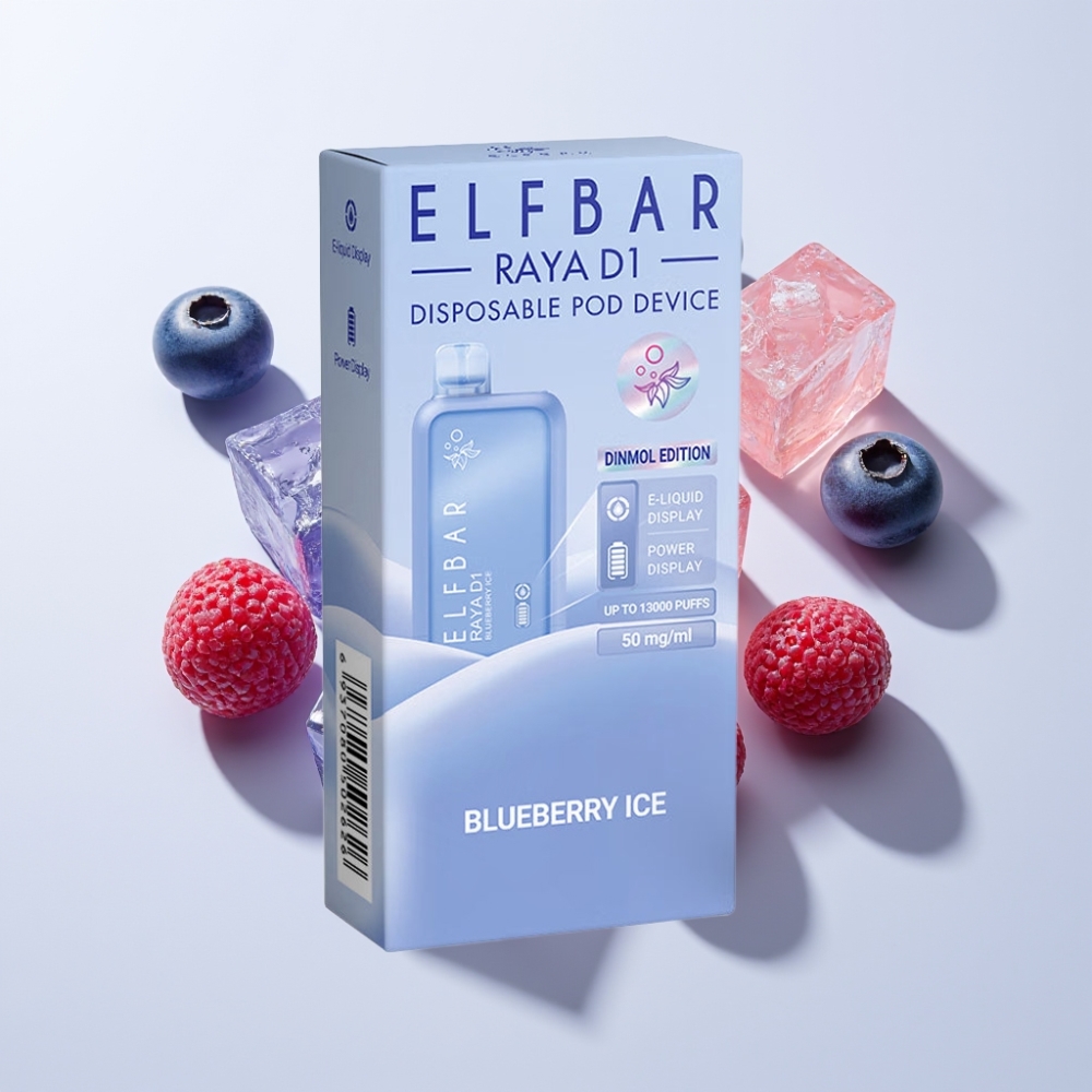 Elf Bar Raya D1 13000 Puffs Einweg-Vape Blaubeer-Eis, 18ml, 650mAh, Schweiz Großhandel