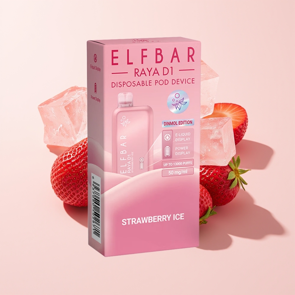 Elf Bar Raya D1 13000 Puffs Einweg-Vape Erdbeer-Eis, 18ml, 650mAh, Schweiz Großhandel