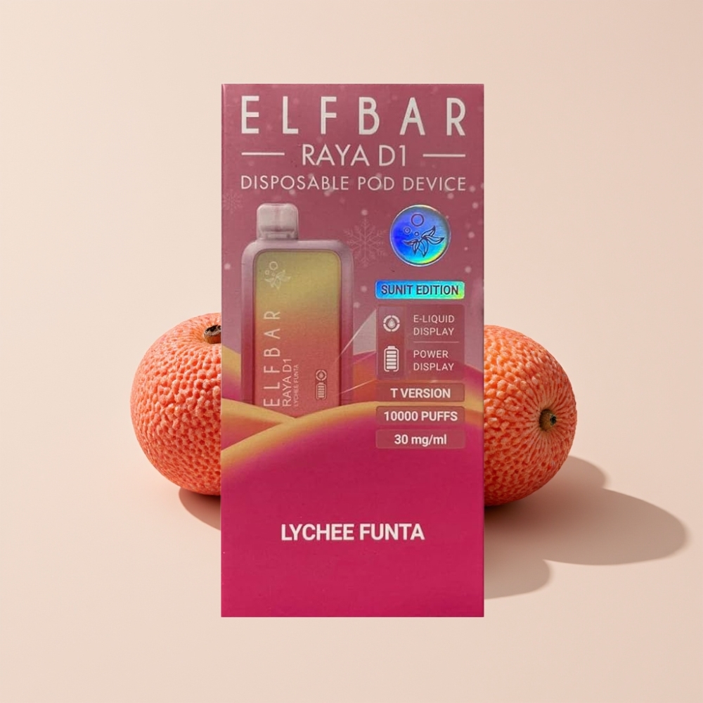 Elf Bar Raya D1 13000 Puffs Wegwerf-Vape Litschi Geschmack, 18ml, 650mAh, Schweiz Großhandel