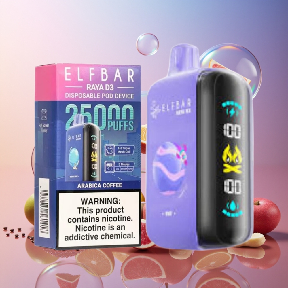 ELF BAR RAYA D3 25000 Puffs Einweg-Vape Arabica Kaffee 23ml 5% Nikotin Schweiz Großhandel