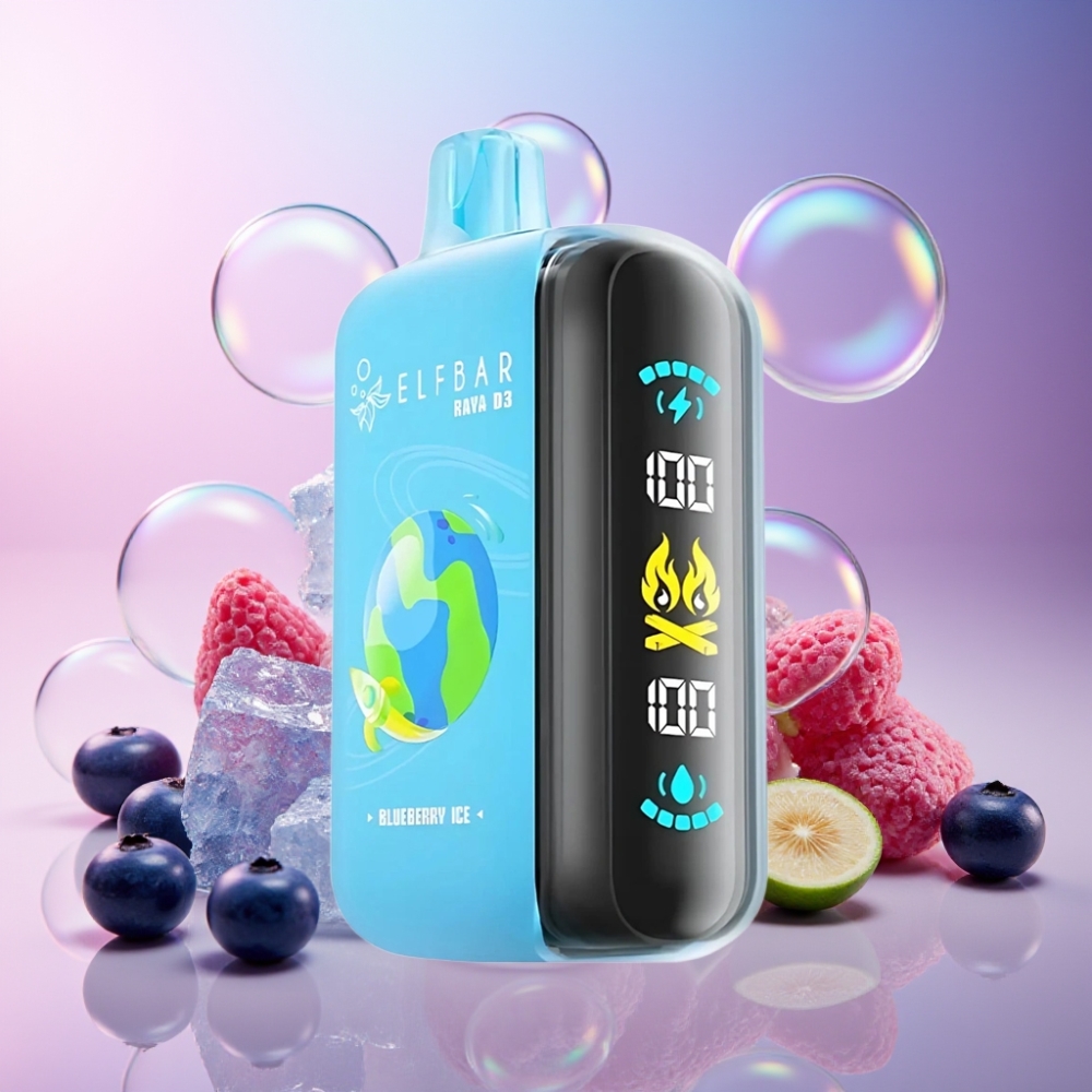 ELF BAR RAYA D3 25000 Puffs Einweg-Vape Heidelbeer-Eis, 23ml, 5%, 850mAh, Schweiz Großhandel