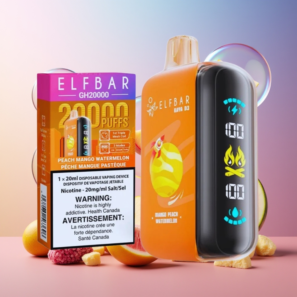 ELF BAR RAYA D3 25000 Puffs Einweg-Vape Mango Pfirsich Wassermelone 23ml 5% Schweiz Großhandel