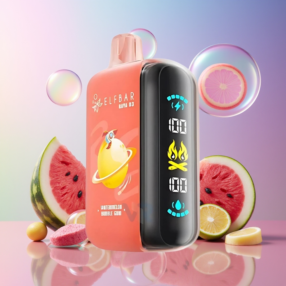 ELF BAR RAYA D3 25000 Puffs Einweg-Vape Wassermelonen Bubble Gum, 23ml, 5% Nikotin, Schweiz Großhandel