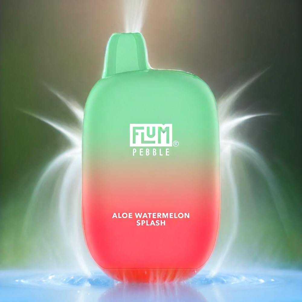 Flum Pebble 6000 Schweiz Großhandel - 10ml, 5% Nikotin, 500mAh, Typ-C Laden, Aloe Wassermelone Geschmack