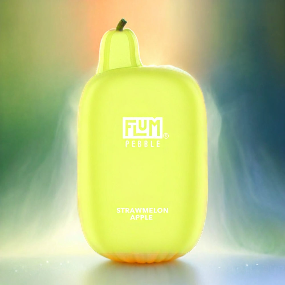 Flum Pebble 6000 Schweiz Großhandel – 10ml E-Liquid, 500mAh, Mesh Coil – Strawmelon Apple (Erdbeer-Apfel)