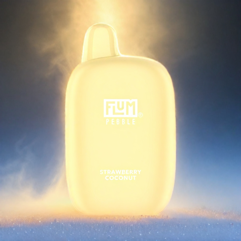 Flum Pebble 6000 Schweiz Großhandel – 6000 Züge, 10ml, 5% Nikotin, Mesh Coil, Stra Wberry Coconut
