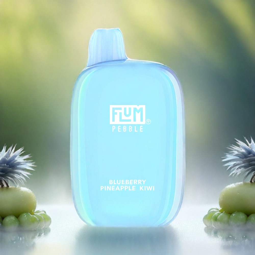 Flum Pebble 6000 Schweiz Großhandel – 6000 Züge, 10ml, 5% Nikotin, Typ-C Ladegerät, Blaubeere-Ananas-Kiwi Geschmack