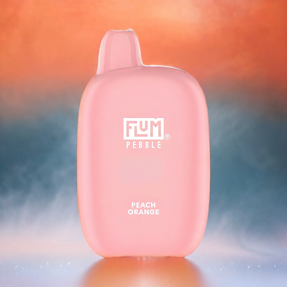 Flum Pebble 6000 Schweiz Großhandel – 6000 Züge, 10ml, 5% Nikotin, Typ-C Ladegerät, Pfirsich Orange