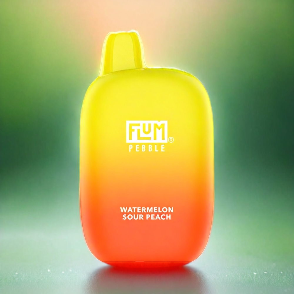 Flum Pebble 6000 Schweiz Großhandel – Wassermelone-Saurer Pfirsich, 10ml, 5%, 500mAh, Mesh Coil