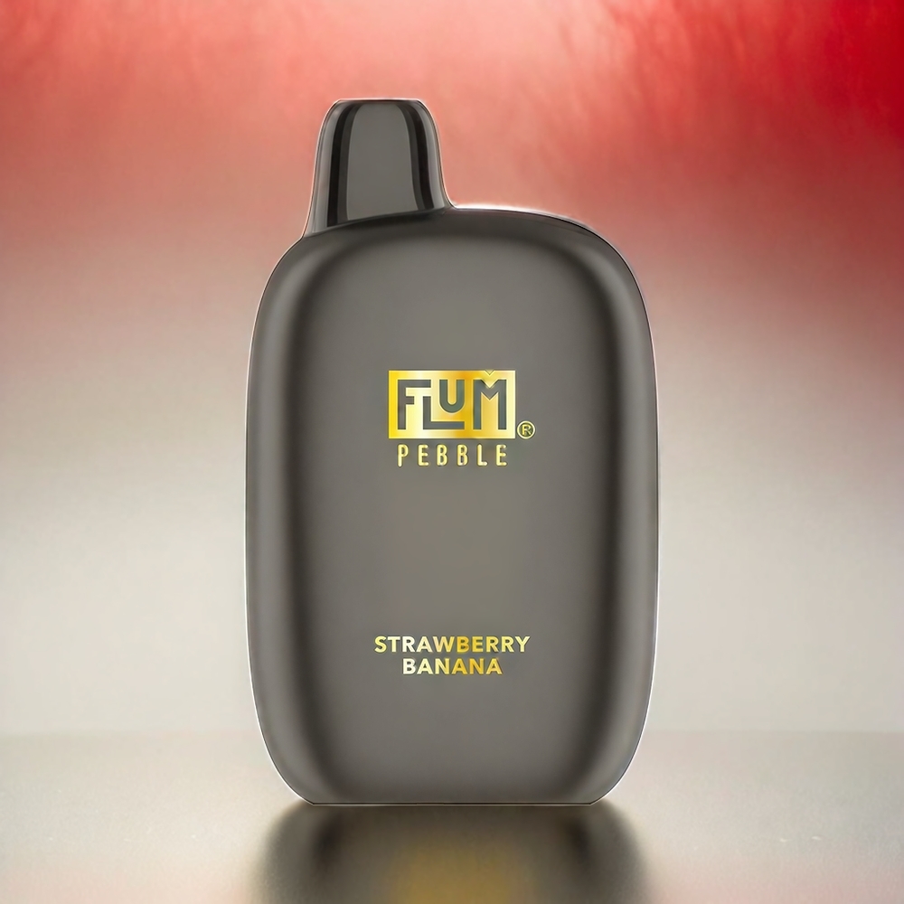 Flum Pebble 6000 Schweiz Großhandel mit 10ml E-Liquid und 5% Nikotin – Erdbeer-Banane Geschmack