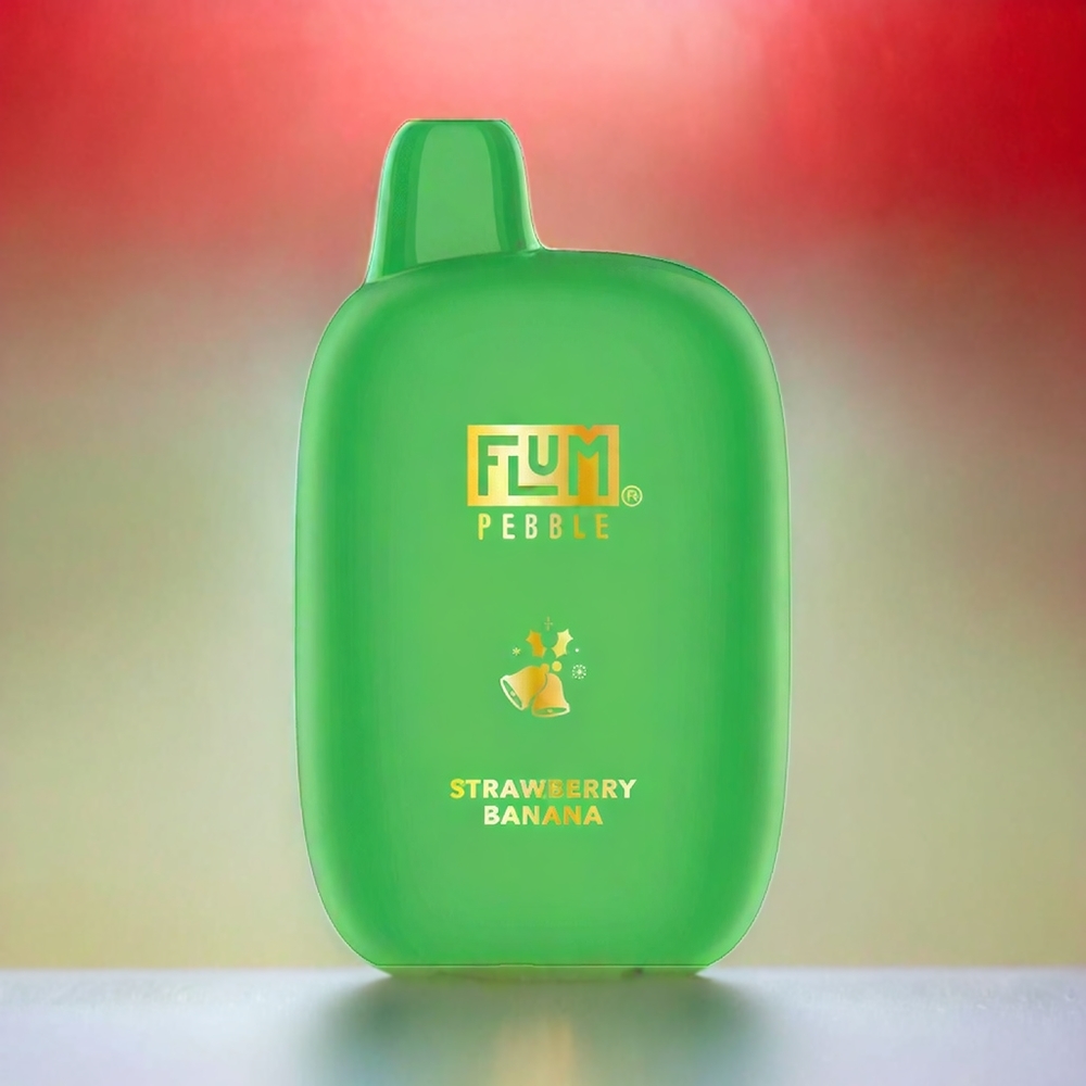 Flum Pebble 6000 Schweiz Großhandel mit 10ml E-Liquid und 5% Nikotin – Erdbeer-Banane Geschmack