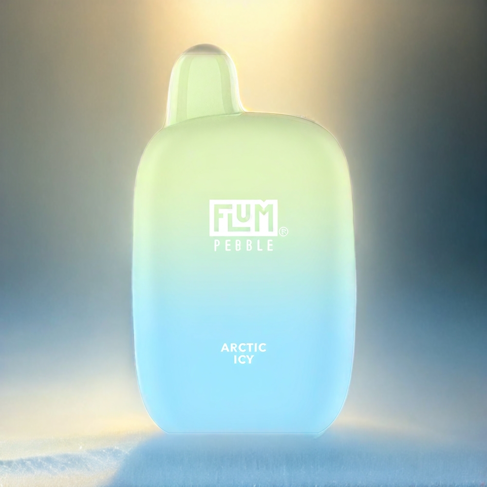 Flum Pebble 6000 Schweiz großhandel – 10ml e-Liquid, 5% Nikotin, 500mAh, Mesh Coil, Typ-C-Ladegerät, Arctic Icy
