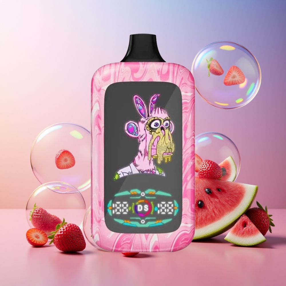 Fumot Digital Monkey Einweg-Vape Erdbeer Wassermelone 40000 Puffs, Dual Engine Mode, Dual Mesh Coil, Type-C, Schweiz großhandel