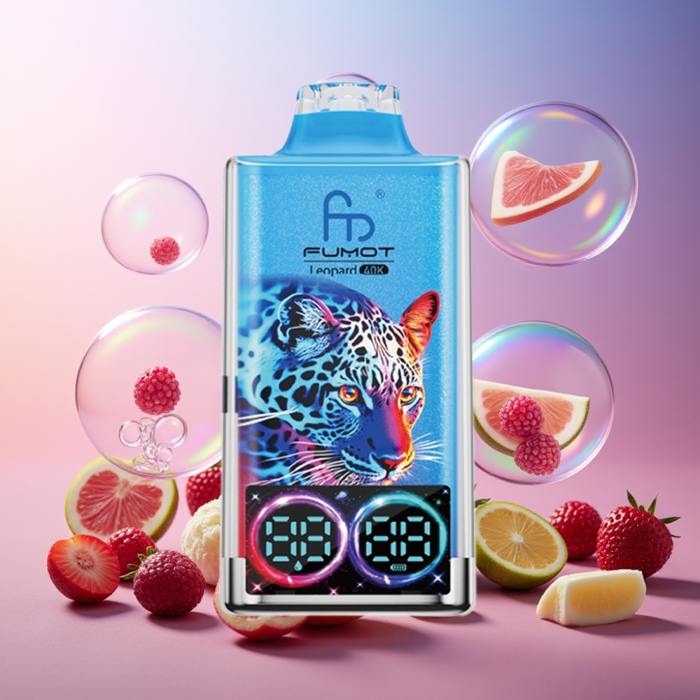 Fumot Leopard 40K Puffs Einweg-Vape Gemischte Beeren – 700mAh, Dual Mesh, Typ-C-Ladung, Schweiz Großhandel