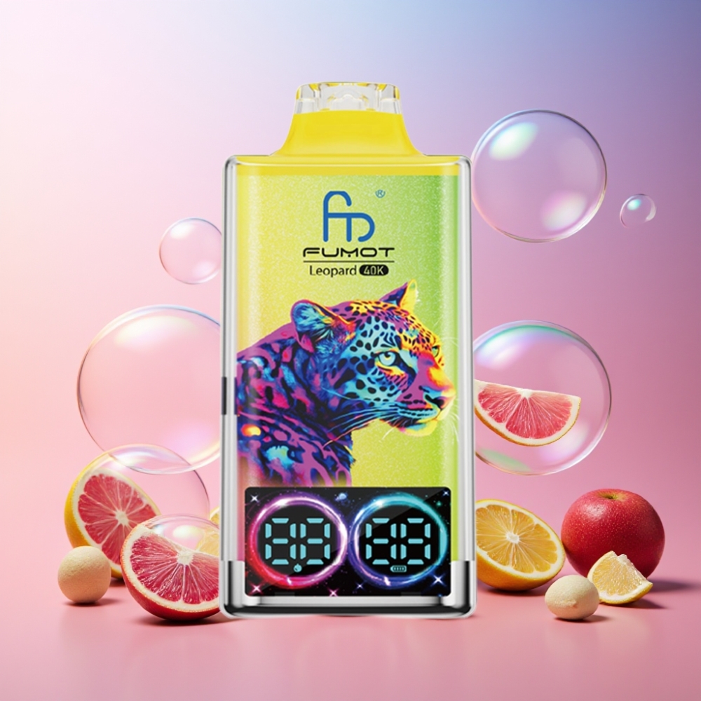 Fumot Leopard 40K Puffs Einweg-Vape Pink Lemonade (Rosa Zitronenlimonade) mit 0-5% Nikotin, 700mAh Akku, Dual Mesh, Digitaler Ölstandanzeiger – Schweiz Großhandel
