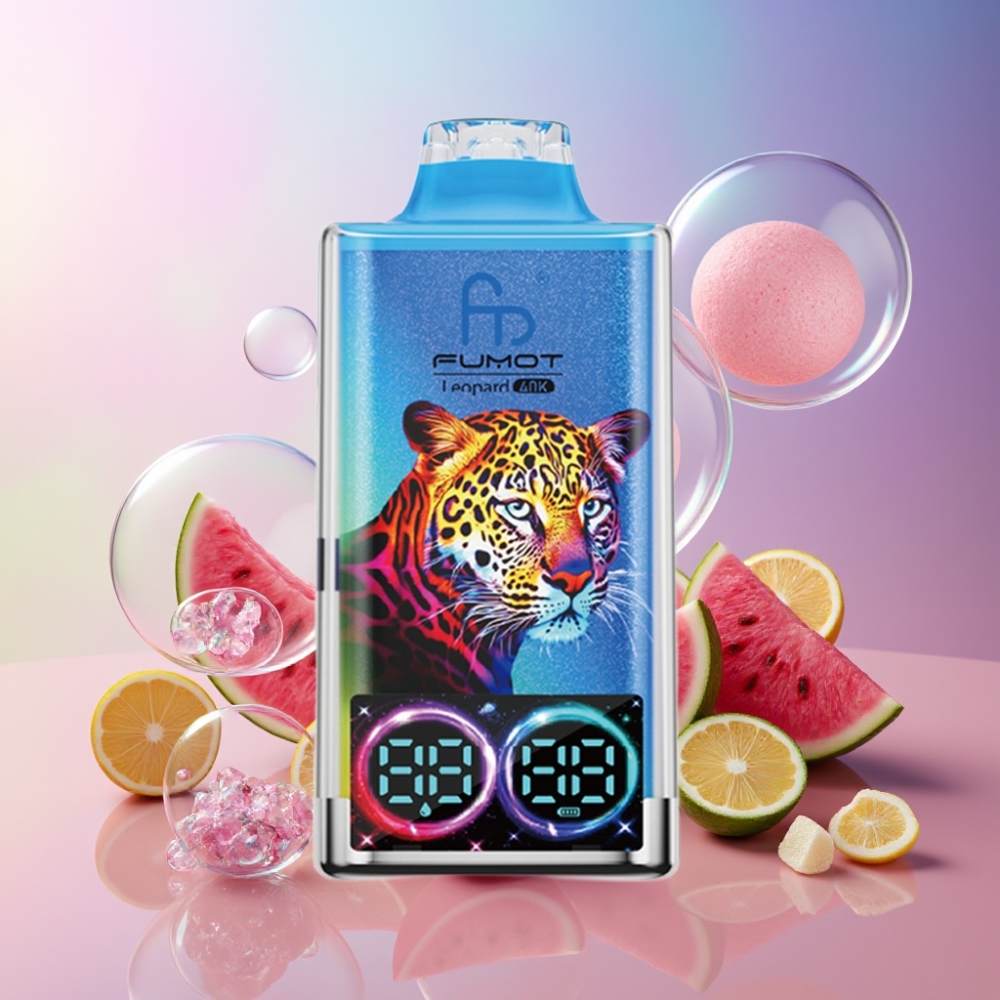 Fumot Leopard 40K Puffs Einweg-Vape Wassermelonen Bubblegum - 5% Nicotine, 700mAh, Dual Mesh, Schweiz großhandel
