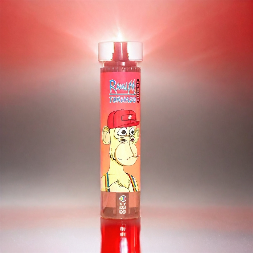 Fumot RandM Tornado 15000 Puffs (15.000 Züge, 25ml, 850mAh, Mesh Coil, Typ-C, LCD) Schweiz Großhandel – Erdbeer Red Bull