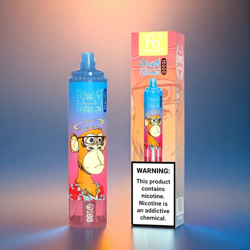 Fumot RandM Tornado 15000 Puffs Blau-Razz-Kirsche 25ml 850mAh Mesh Coil Schweiz Großhandel