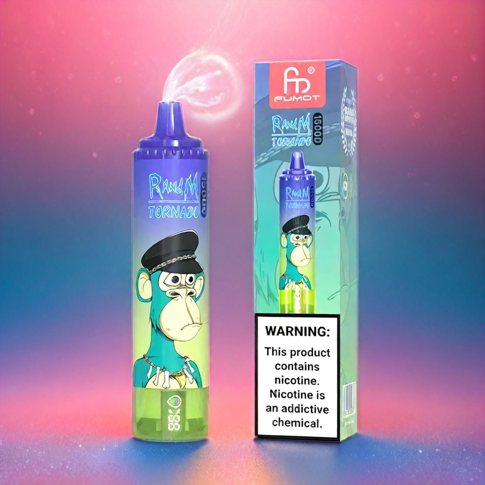 Fumot RandM Tornado 15000 Puffs Blueberry Bubblegum 25ml 850mAh Mesh Coil Schweiz Großhandel
